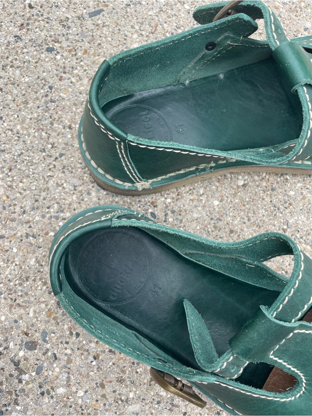 Duckfeet Lolland Mary Jane Leather Green Shoes Wide EU size 41 US 9.5 or 10 - Picture 10 of 14